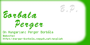 borbala perger business card