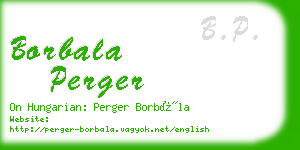 borbala perger business card
